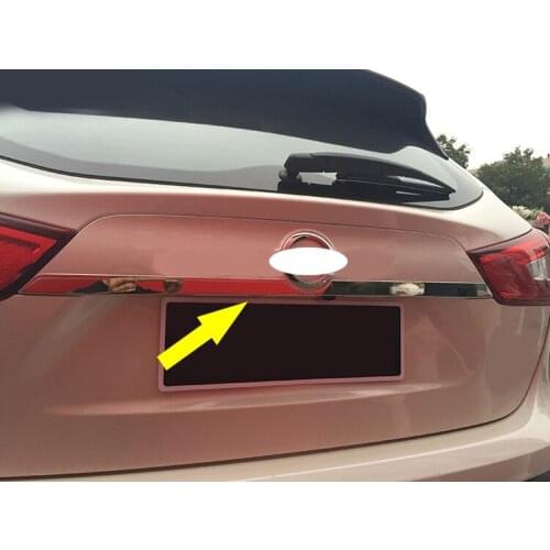 High Quality FIT For Nissan Qashqai 2014 2015 2016 Stainless Steel Rear Trunk Lid Molding Cover Trims