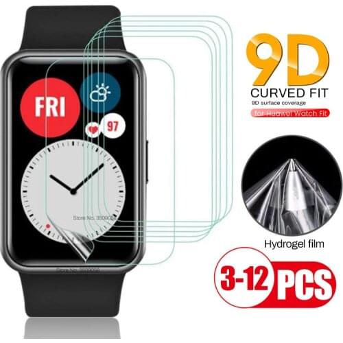 3/6/12 Pcs Soft Clear Hydrogel Protective Film For Huawei Watch Fit Honor Watch ES Smartwatch Full Cover Screen Protector Film