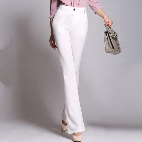 Women casual pants Slim summer High waist Solid color thin boot cut pant YD1068X