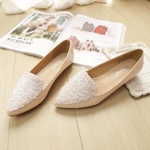 2021 Autumn New Fashion Pointed Toe Patent Leather Casual Plus Size Women Shoes