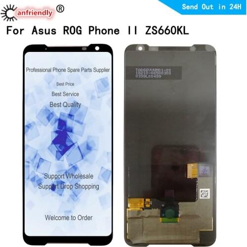 LCD For Asus ROG Phone II ZS660KL I001DA LCD Touch Panel Screen Sensor Digitizer With Frame Assembly For ASUS ROG2 ZS660KL