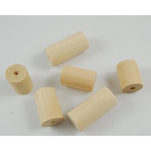 10pcs/lot Geometric Cylinder Natural Wooden Beads Unfinished Tube Loose Wood Beads Fit Diy Jewelry Making 20x25 20x30 20x40mm
