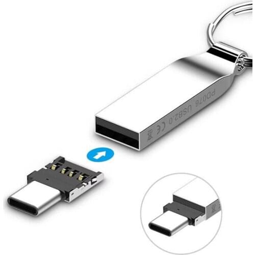 2pcs Tablet Phone Flash Drive U Disk USB 3.1 Type-C Connector Type C Male to USB Female OTG Adapter Converter For Android