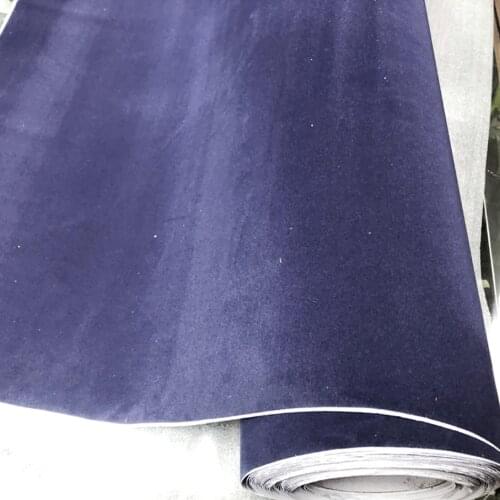35cmx200cm Blue Velvet Fabric Velvet Film Suede Film Car Sticker With Bubble Car Interior Sticker Car Body Decoration Sticker