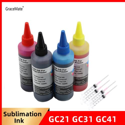 4x100ML for Ricoh Sublimation Ink For Ricoh GC41 Ink for Ricoh SG2100N SG3100 SG3100SNW SG3110DNW SG3110DN SG3110SFNW