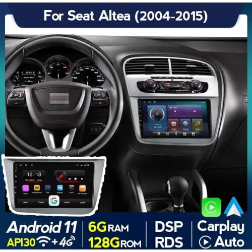 9inch Android 11 Car DVD Player For Seat Altea Leon 2004-2015 Toledo 2004-2009 Radio Multimedia GPS Navigation Carplay Auto Wifi
