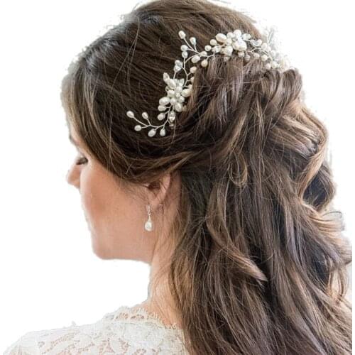 ACRDDK 2PCS Pearl Flowers Handmade Hairpins Hair Sticks Hair Pins Headpiece Jewelry Bridal Wedding Hair Accessories For Bride SL