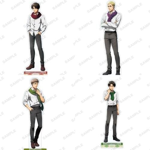 Anime Attack on Titan Rival Ackerman Erwin Smith Acrylic Stand Figure Display Model Plate Table Decorations Toy Christmas Gifts