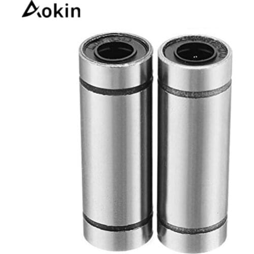 Aokin 2pcs LM6LUU Linear Ball Bearings 6x12x35mm Double Side Rubber Seal Linear Motion Ball Bearing Bushing Linear Bearing 6mm