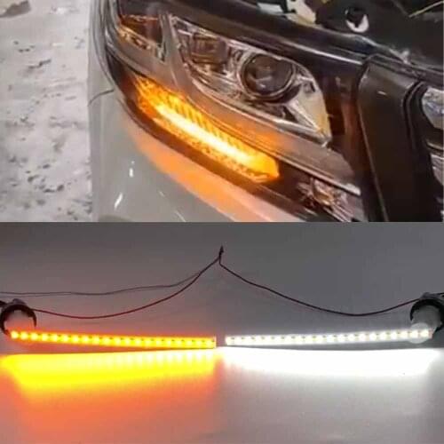 Car flashing 1Pair Car Dynamic turn signal light LED DRL Daytime Running Light For Toyota Alphard Vellfire 20 Vellfire 30