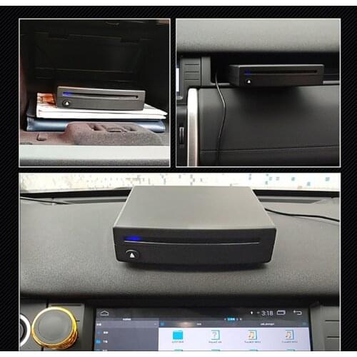 Black USB Interface Car SUV External Stereo Radio Dish Box CD/DVD Player for Android Interior Parts Car Radio
