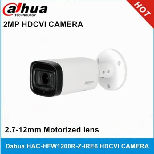 Dahua HAC-HFW1200R-Z-IRE6 2.7mm ~12mm motorized zoom lens 1080P 2MP IR 60m outdoor HDCVI Camera HFW1200R-Z-IRE6