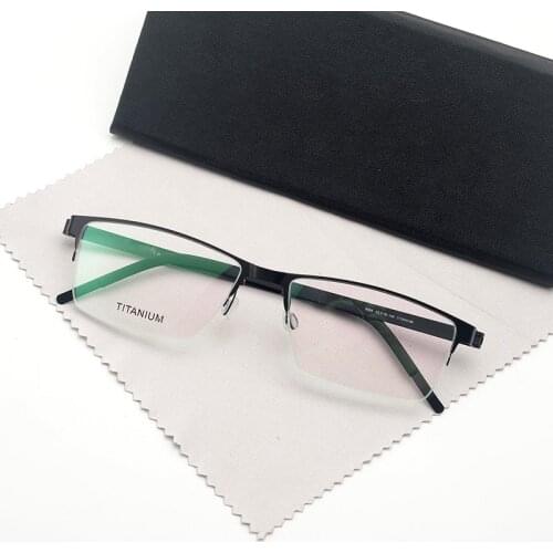 Denmark Brand Titanium glasses frame New 2019 fashion half eyeglasses frames Men optical design ultralight eyeglasses frame
