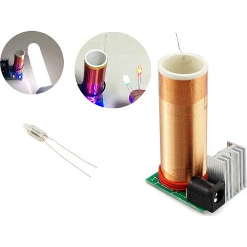 Elecrow Mini DIY Tesla Coil Kit 15W Music Tesla Coil Plasma Speaker Tesla Wireless Transmission DC 15-24v for Students Makers
