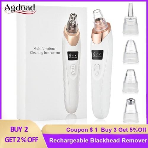 Electric Vacuum Suction Blackhead Remover USB Rechargeable Facial Pore Cleaner Acne Pimple Black Head Extractor Skin Care