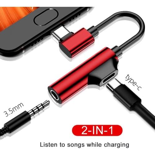 Charging Port Type-C Male to 3.5MM Audio Cable Adapter Type-C Earphoen Audio Cbale AUX Alloy Adapter Cable For Smart Phone