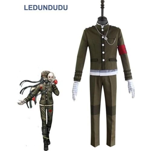 Game Danganronpa V3 Killing Harmony Korekiyo Shinguji Cosplay Costume Men Military Outfits Boys School Uniform set for Halloween