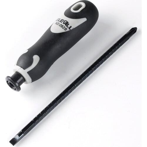 2 in 1 set Slotted and Cross Screwdriver Extension Type Magnetic Flexible Stiffness 6.2mm Diameter Head