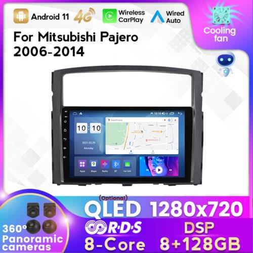 MEKEDE 4G LTE 9853 4G 8 core car dvd gps multimedia player For Mitsubishi Pajero 2006-2014 car dvd navigation radio video audio