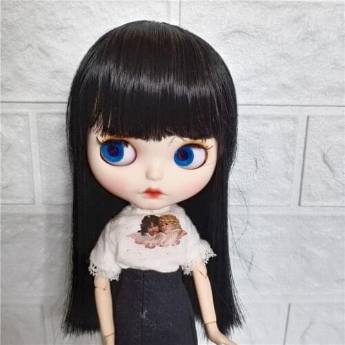 Fashion doll hair 25 26 27cm head size blue purple Doll Wig high temperature fiber wigs for BJD B lyth Doll accessories