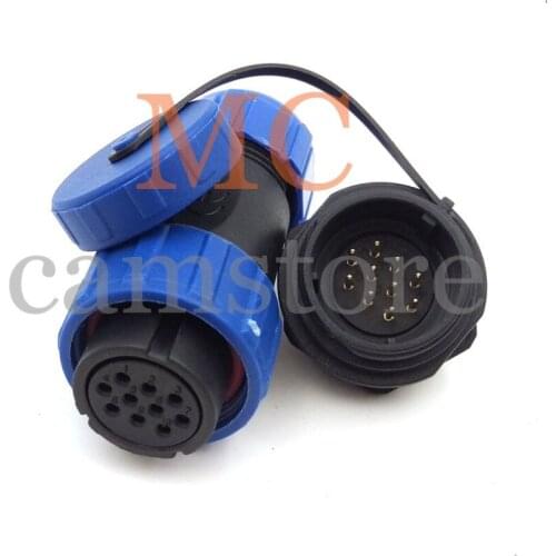 SP21 10pin waterproof connector ,IP68, LED power cable connector, plug female- socket male aviation bulkhead connector