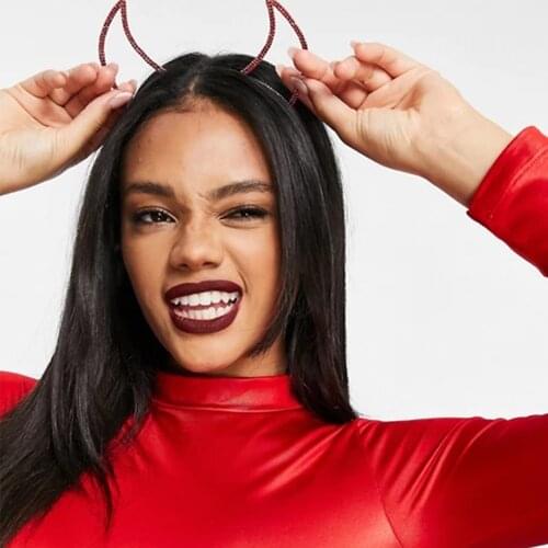 StoneFans 2PCS Girl Cute Devil Horns Hairpin Clip DIY Gold Kawaii Rhinestone Hair Accessories for Women Styling Dropshippin Gift