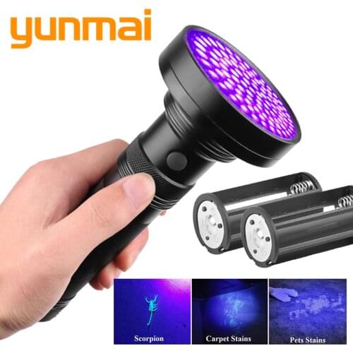 Uv 395 Led Flashlight Torch Lanterna AA Battery 100 led Switch Aluminum Alloy Working Catch Scorpion & Sterilize Lamp Light