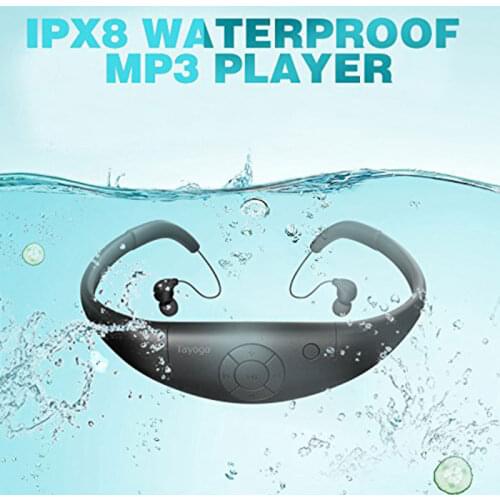 Tayogo Bluetooth 100% Waterproof MP3 Music Player headphone Underwater HIFI Sports mp3 bluetooth with FM Pedo Meter for Swimming