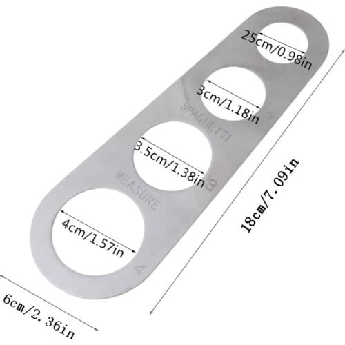 Stainless Steel Spaghetti Measurer Tool Pasta Portion Control Gadgets 4 Portions