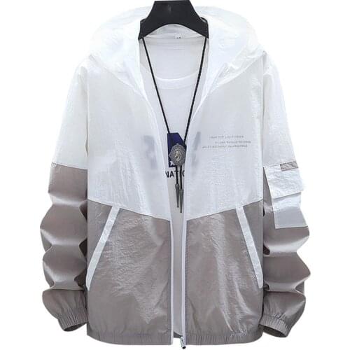 Men Women Coat Sun Protection Summer Skin Windbreaker Thin Section Quick-Drying Splicing Clothing Female Male Tops