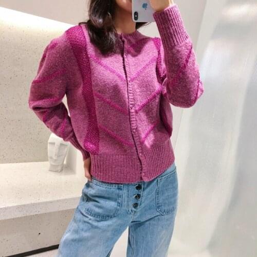 2021 Women Knitwear Mohair Sweater Cardigan Womens Knitted Long Sleeve Single Breasted Ladies Coat Top