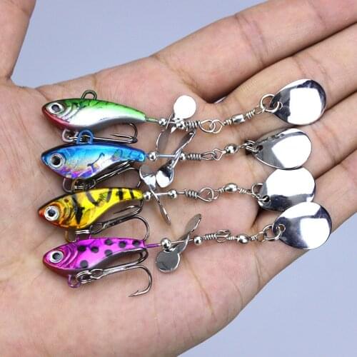 1Pcs 8.8CM 11G Hard VIB Fishing Lures Trout Spoon Metal Spinners Baits for Jig Fly Fishing Baits Sea Hard Lures With Hooks Pesca