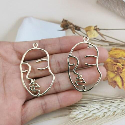 10pcs 28x44mm human face charm for jewelry making and crafting earring charm fashion charm bracelet charm