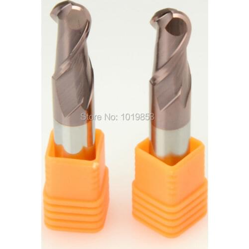 2pcs SLONS S300-R6x12x100L HRC55 tungsten solid carbide BALL NOSE end mill milling cutter for steel or copper