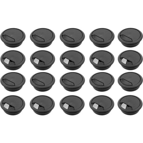 20Pcs 2 Inch Desk Wire Cord Cable Grommets Hole Cover for Office PC Desk Cable Cord Organizer Plastic Cover