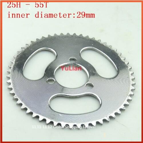25H 55T Tooth 29mm 2 Stroke Mini ATV Rear Chain gear Sprocket plate For 47cc 49cc Pocket Bike Quad 4 Wheeler Scooter