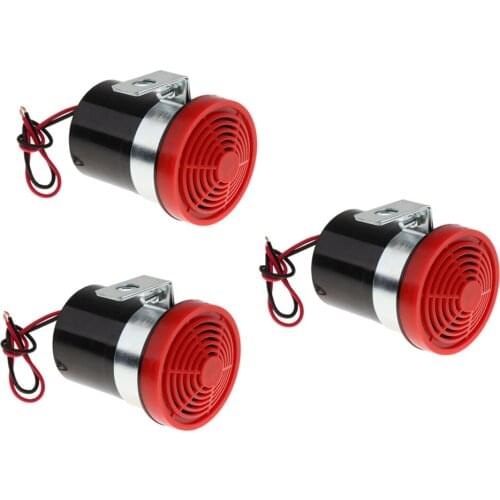 3x 105db 12V-24V Auto Car Truck Reversing Horn Loud Speaker Alarm Red