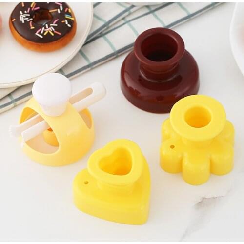 4 Styles Creative DIY Donut Mold Cake Decorating Tools PP Plastic Desserts Bread Cutter Maker Baking Supplies Kitchen Tools