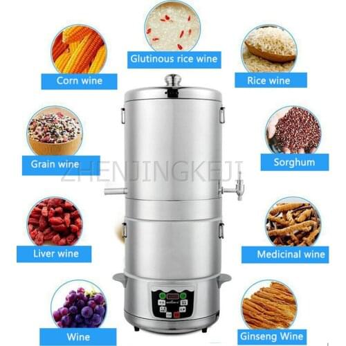 4L Home Winemaking Machine Commercial Stainless Steel Fermentation Equipment Solid State Liquid Distillation Purification Device