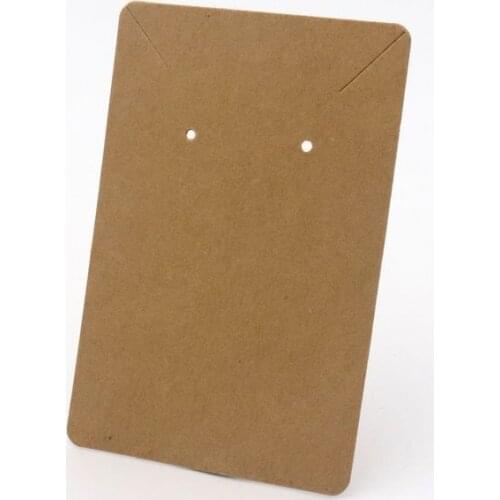 6x9CM 50PCS Rectangle Blank Jewelry Cards Kraft Paper Earrings Cards For Necklace Label Tags Jewelry Handmade DIY Accessories