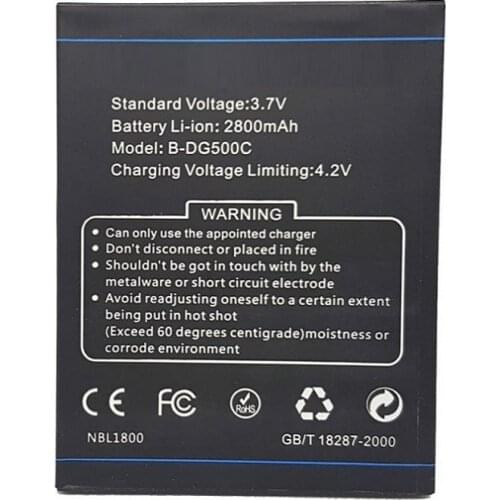 2800mAh battery For Doogee (Discovery 2) DG500 DG500C B-DG500C Batteries