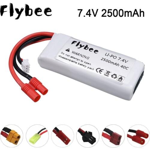 7.4v 2500mAh 40C Lipo battery for Syma X8C X8W X8G X8 RC Quadcopter 12428 12423 Car Parts 7.4 V Toys Battery Banana Plug 903480