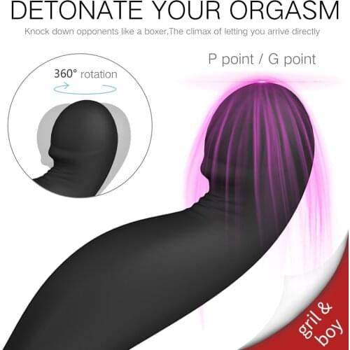 Anal Massager Sex Toys Adult Prostate Massager Head Twist Male Prostate Massager Anal Anal Plug Anal Toys for Gay Men Tail Plug