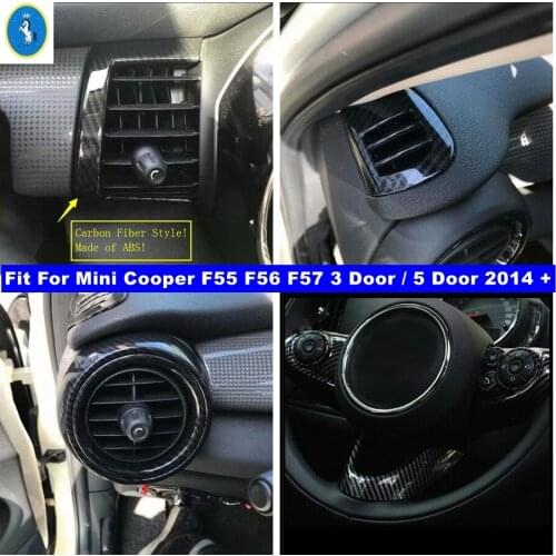 Side AC Vent Outlet / Steering Wheel Gear Shift Frame Cover Trim Fit For Mini Cooper F55 F56 F57 3 Door / 5 Door 2014 - 2019