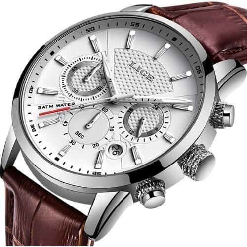 LIGE 2019 New Watch Men Fashion Sport Quartz Clock Mens Watches Brand Luxury Leather Business Waterproof Watch Relogio Masculino
