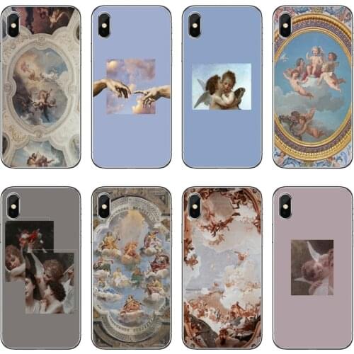 Renaissance Angels Aesthetic Phone Case For Samsung Galaxy A71 A70 A60 A51 A50 A41 A40 A31 A30 A20E A21S A12 A10 A7 A5 A3