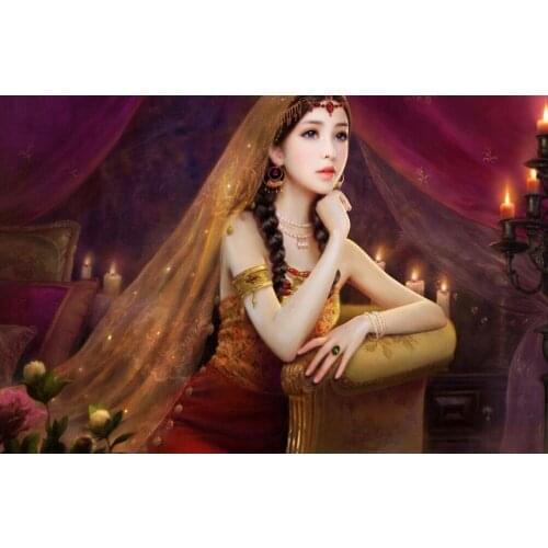 Western beauty girl The wooden puzzle 1000 pieces ersion jigsaw puzzle white card adult childrens educational toys