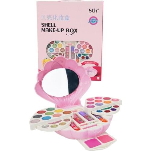 Kids Makeup Non-toxic Toy Set Pretend Play Eco-friendly Cosmetic Make up Beauty Safety Gifts Kit E56C