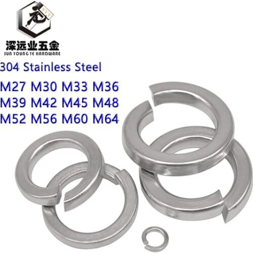 DIN127 Washer GB93 A2 304 Stainless Steel Spring Split Lock Washer Elastic Gasket M27 M30 M33 M36 M39 M42 M45 M48 M52 M56 M60M64
