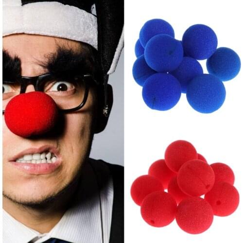 10Pcs Clown Nose Sponge Ball Clown Nose For Christmas Halloween Costume Party Decoration